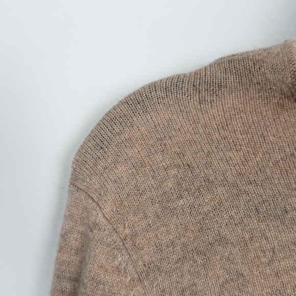 Peck & Peck Pure Cashmere Luxury Fringe-Trim Turtleneck Sweater Heather Size XL - Picture 3 of 7